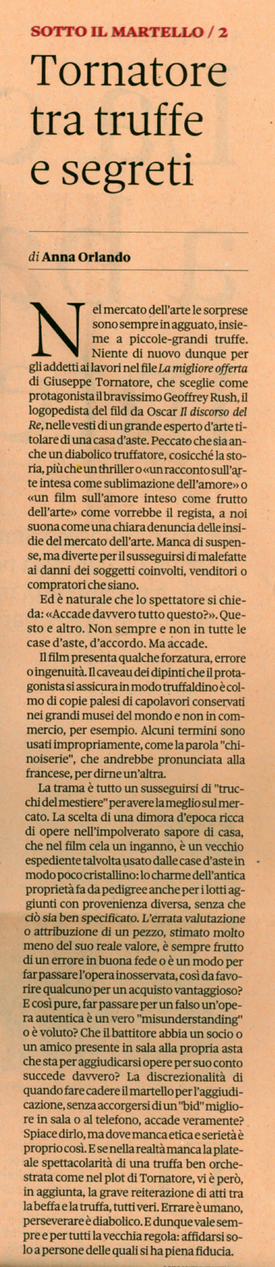 SOLE24ORE -Dom27-gennaio-tornatore
