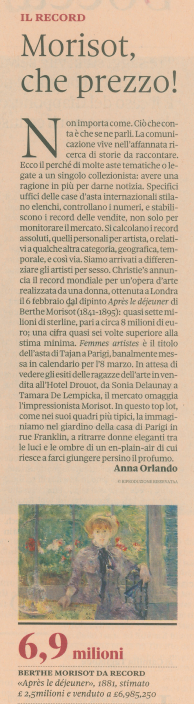 morisot sole 24 ore
